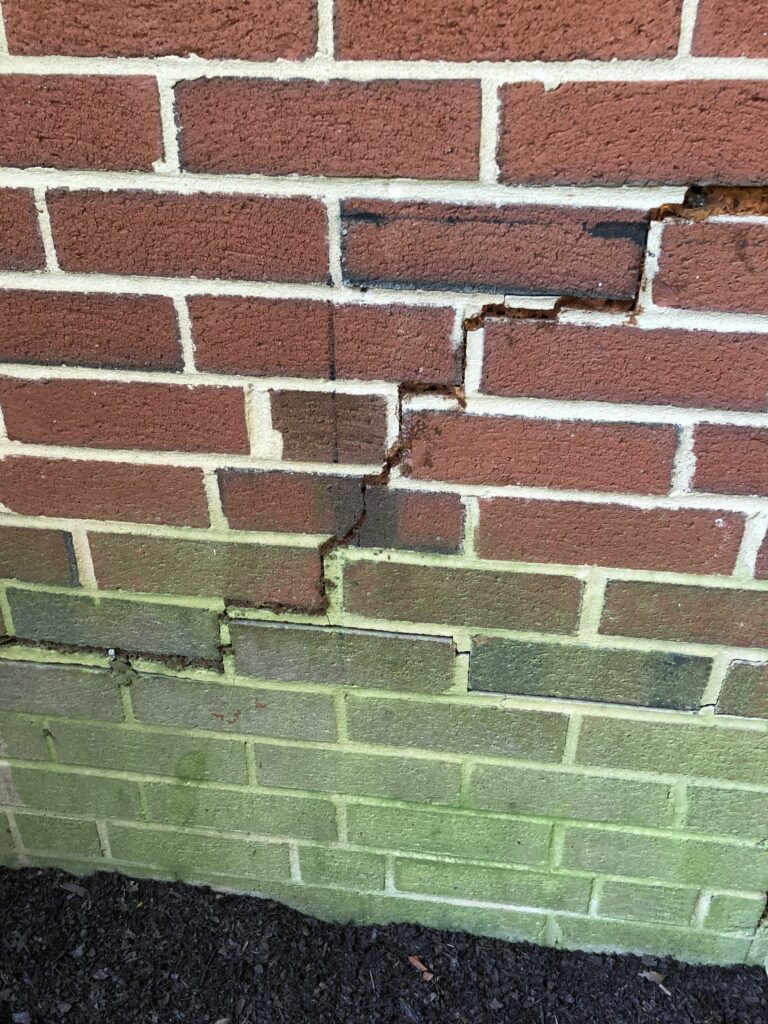 Foundation crack home inspection